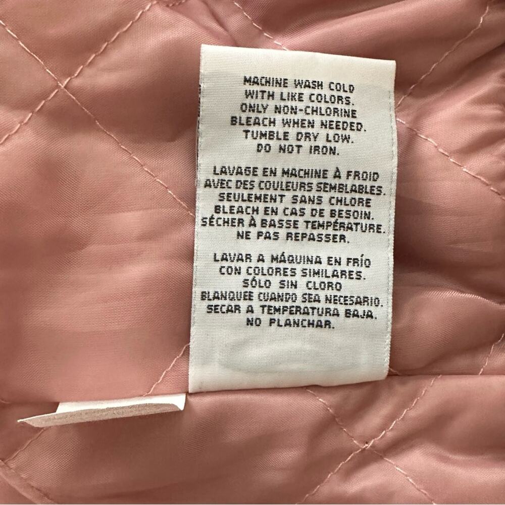 Miss London Jacket Coat  Pink Olive Black Quilted Camouflage Bomber Coat Large - Picture 9 of 13